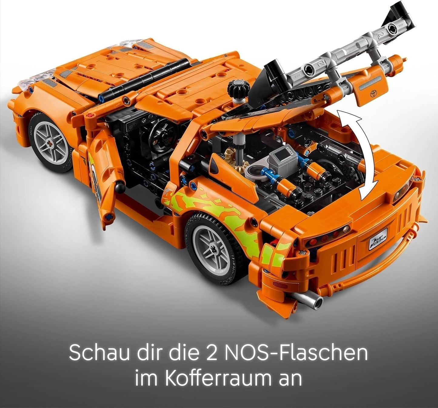LEGO Technic Fast and Furious Toyota Supra MK4 – Spielzeugauto – Mit 6-Zylinder-Motor und aufklappbaren Türen – Modellset für Jungen und Mädchen ab 9 Jahren – Geschenkidee zum Geburtstag 42204 Bausets Beuche den LEGO-Store