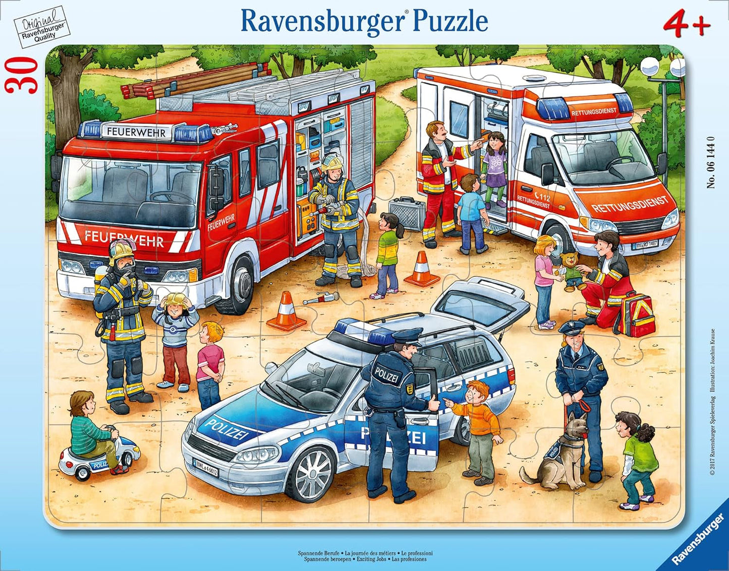 Ravensburger Puzzle für Kinder – 06144 Interessante Berufe – Rahmenpuzzle für Kinder ab 4 Jahren mit 30 Teilen Puzzle Naty Shop Blaugrün/Türkis