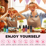 Lebensmittelfarbe – 7er-Set, 12 ml, Lebensmittelfarbe zum Backen von Kuchen – lebendige Lebensmittelfarbe für Kuchendekoration, Schleim-Heimwerken, Schleimherstellung