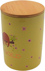 Dekohelden24 Edle Keramik-Aufbewahrungsbox/Kaffee/Frischware/Keks Hüftgold. Der Grund: Faulheit. Maße: H/Ø 15,6 x 11 cm. Aufbewahrungsboxen für Lebensmittel von Naty Shop