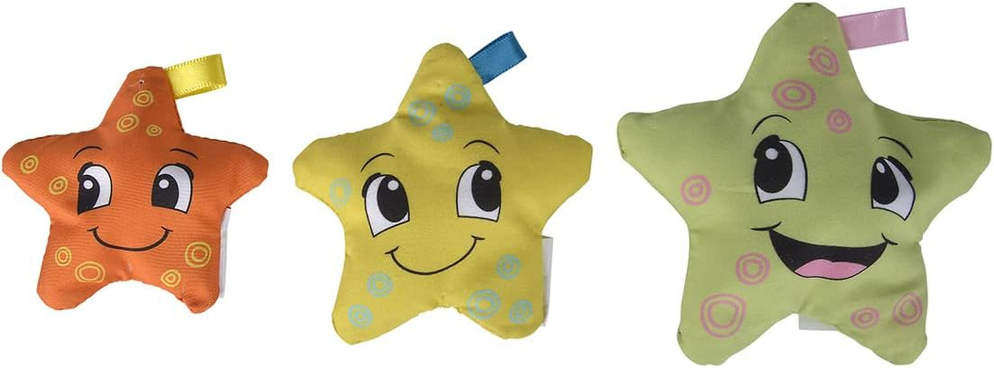 Simba 104010071 - ABC Soft Seestern, Kinderspielzeug, Textilsterne gefüllt mit Styropor, 3 Stück, ab 6 Monaten Toys Bebe Naty Shop