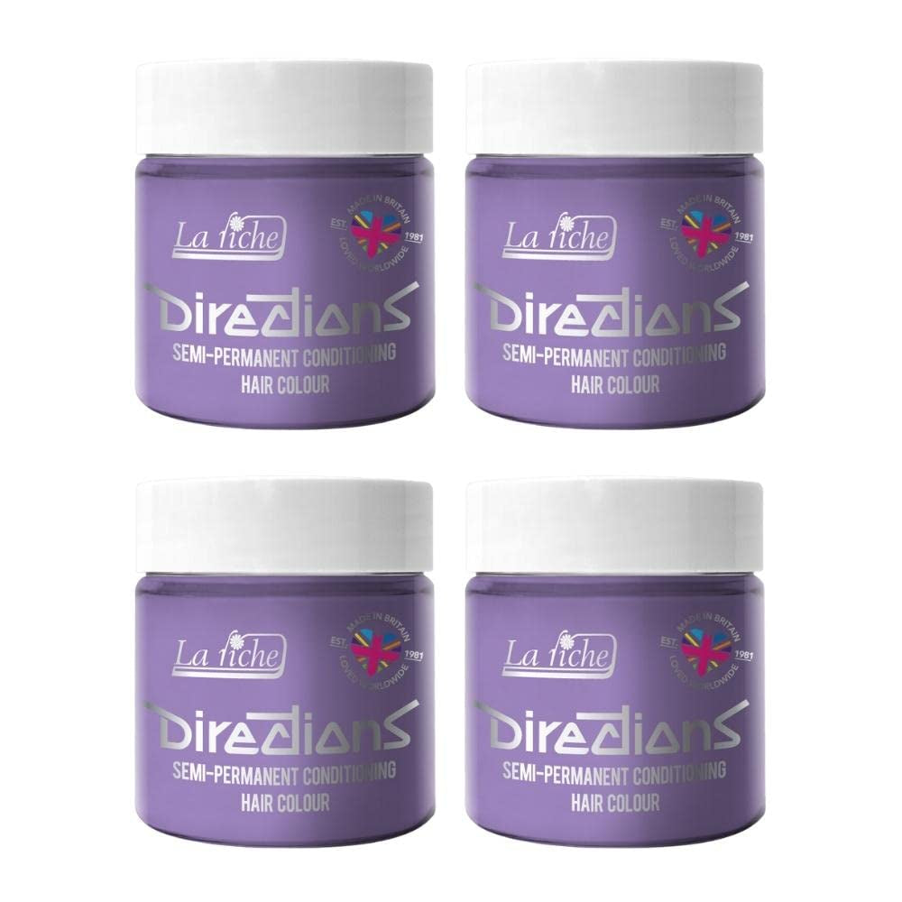 Directions semipermanente Haarfarbe 100 ml Box 4er Pack (Pillarbox Red) Haarfärbemittel Naty Shop Lilac 400 ml (1 Packung)