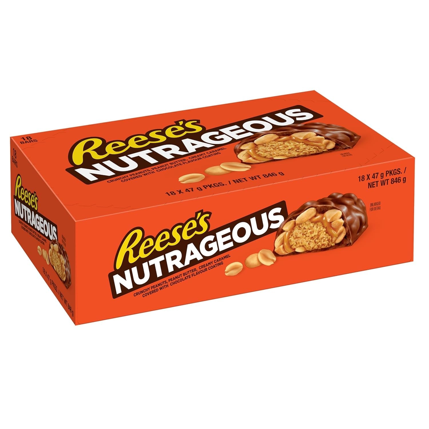 Nutrageous Peanut Butter – Erdnussbutter-Schokoriegel: 18 Stück (18 x 47 g)