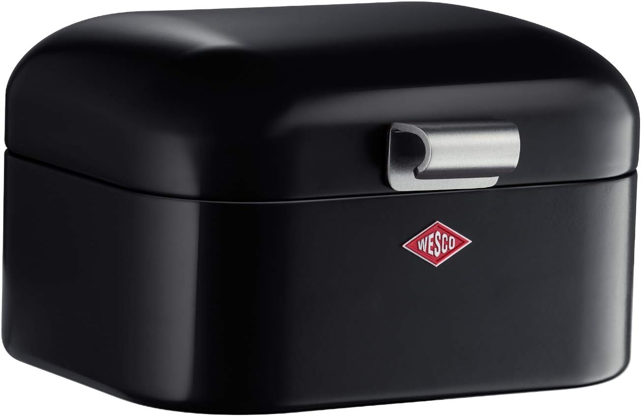 Wesco 235 001 Mini Grandy Brotkorb 17 x 18 x 12 cm (L/B/H) rosa, Edelstahl Frischhalteboxen Naty Shop Schwarz