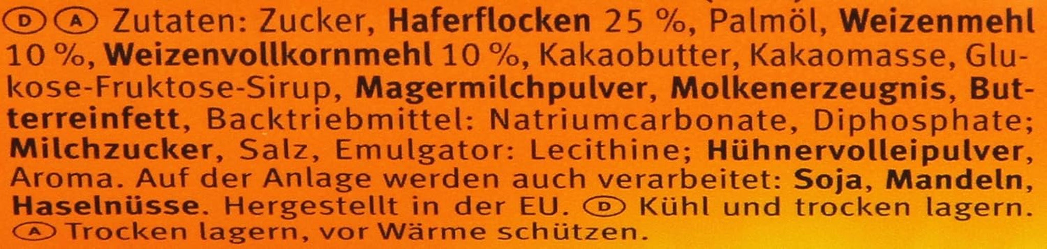 Brandt Hobbits Schokolade 265g Packung – Knusprige Vollkorn-Schokoladen-Haferkekse – Knuspriger Teig für die ganze Familie – in einer praktischen Keksrolle