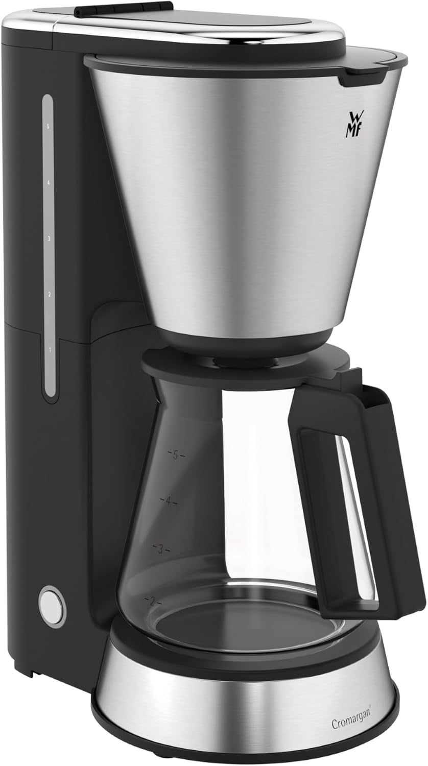 WMF Bueno Espressomaschine mit Glaskaraffe, Filterkaffee, 10 Tassen, Ein-/Aus-Taste, Anti-Tropf-System, oszillierender Filter, automatischer Stopp, Heizplatte, 1000 W