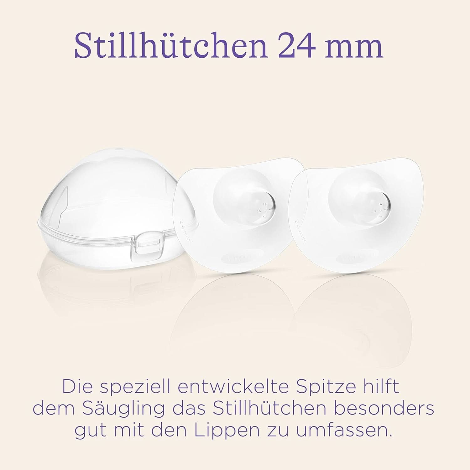Lansinoh Stillhütchen 24 Mm (Größe 2), 2 Stück inkl. Aufbewahrungsbox - Angenehmes Tragegefühl - Trotz Anlegeschwierigkeiten Weiter Stillen Zubehör Essen und Stillen Bebe Naty Shop