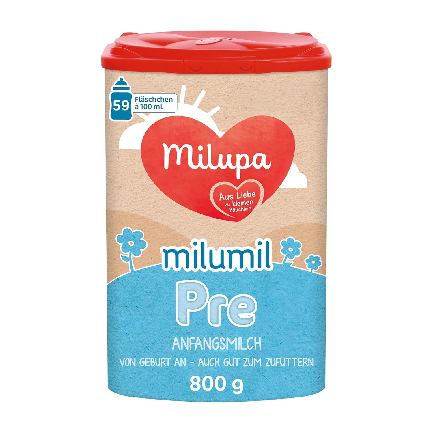 Milumil Milupa Milchpulver für Babys, die erste Milch seit der Geburt, 800 g