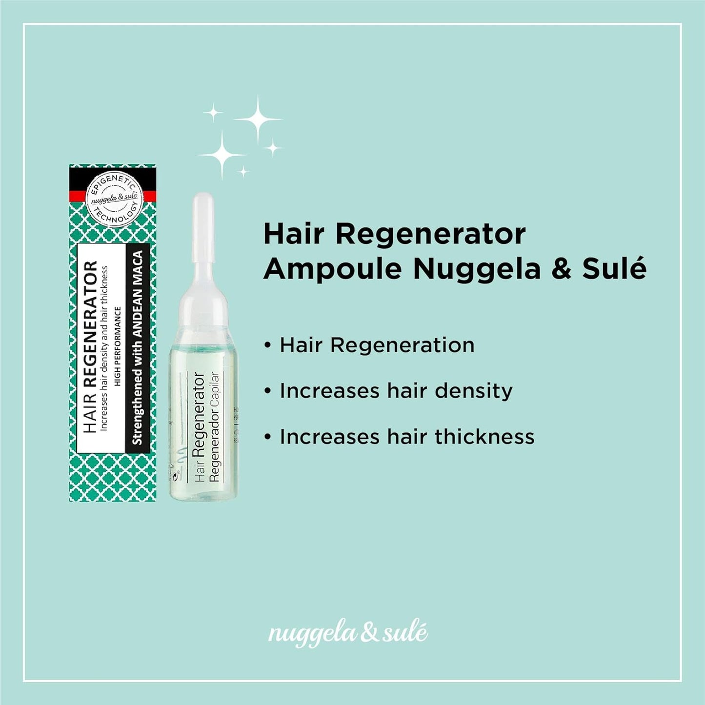 Nuggela & Sulé Haarspülungsampullen erhöhen die Haardichte und -stärke. Nuggela Haarpflege
