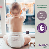 Bambo Nature Windeln für Babys, Größe 4 (7-14 kg), 144 Stück, Monatsbox | Premium-Windeln mit verbessertem Auslaufschutz | Ultimativer Komfort und Freiheit für aktive Kinder | Dermatologisch getestete Windeln