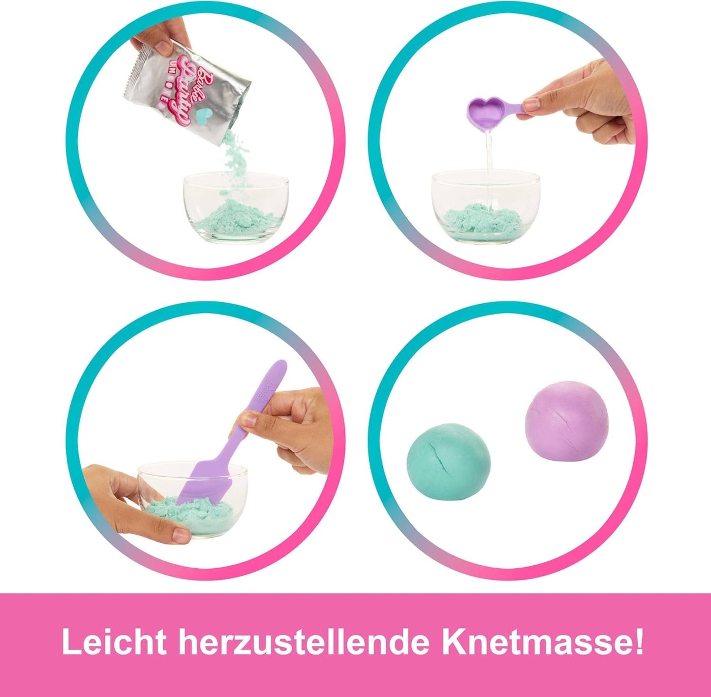 Barbie-Party-Puppe ausgepackt und Zubehör, Geburtstags-Haustier-Serie, 10 Überraschungs-Party-Stern-Set, inklusive Farbwechseleffekt und Kuchendekorationen JFG72