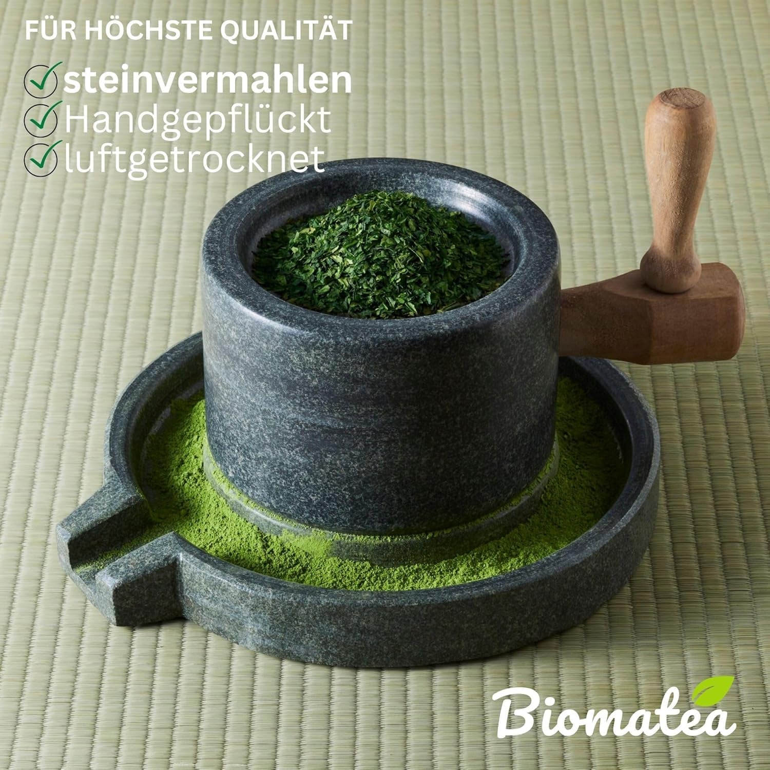 50 g Matcha in Zeremonienqualität aus Japan – 100 % natürlich, frei von Pestiziden und getestet – mit Stein gemahlen – Moegi Matcha Premium japanisches Teepulver