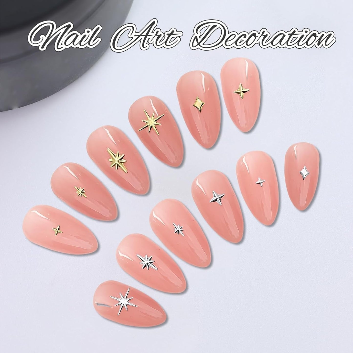 400 Stück Stern Nail Charms Gold Silver, Charms Nägel Zubehör, Nagel Deko, Nail Art Zubehör, Nagel Charms, Nagel Steine, Nail Design, Charms Für Nägel