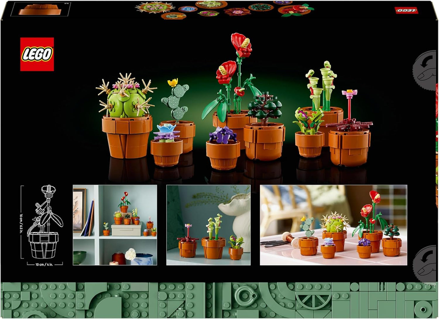 LEGO Icons Mini-Pflanzen, 9 baubare künstliche Blumen, Botanik-Sammlungsset für Erwachsene mit baubarem Terrakotta-Topf, Heimdekoration, Geschenk für Frauen und Männer 10329 Bausets Besuchen Sie den LEGO-Store