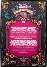 Barbie Signature-Puppe, Día De Muertos 2024 Sammelfigur in schwarzem Kleid und blauem Rüschenoberteil, gesticktem Aufdruck und farbenfrohen Accessoires, HRM72