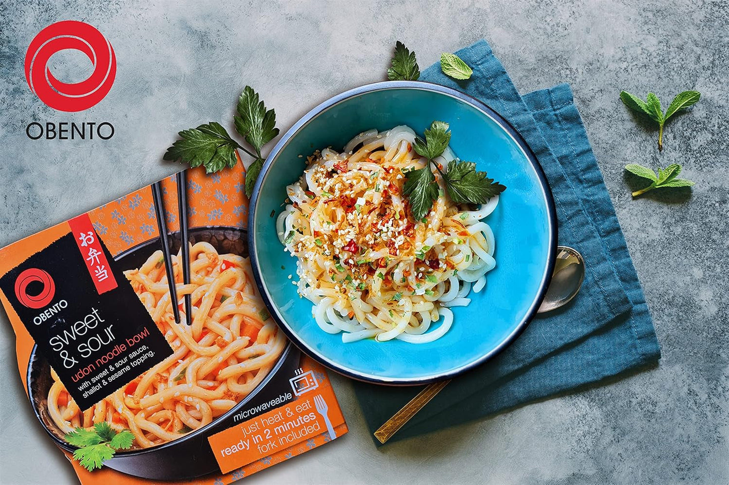 Süß-saure Udon-Schüssel, mikrowellenfertiges Gericht, 240 g
