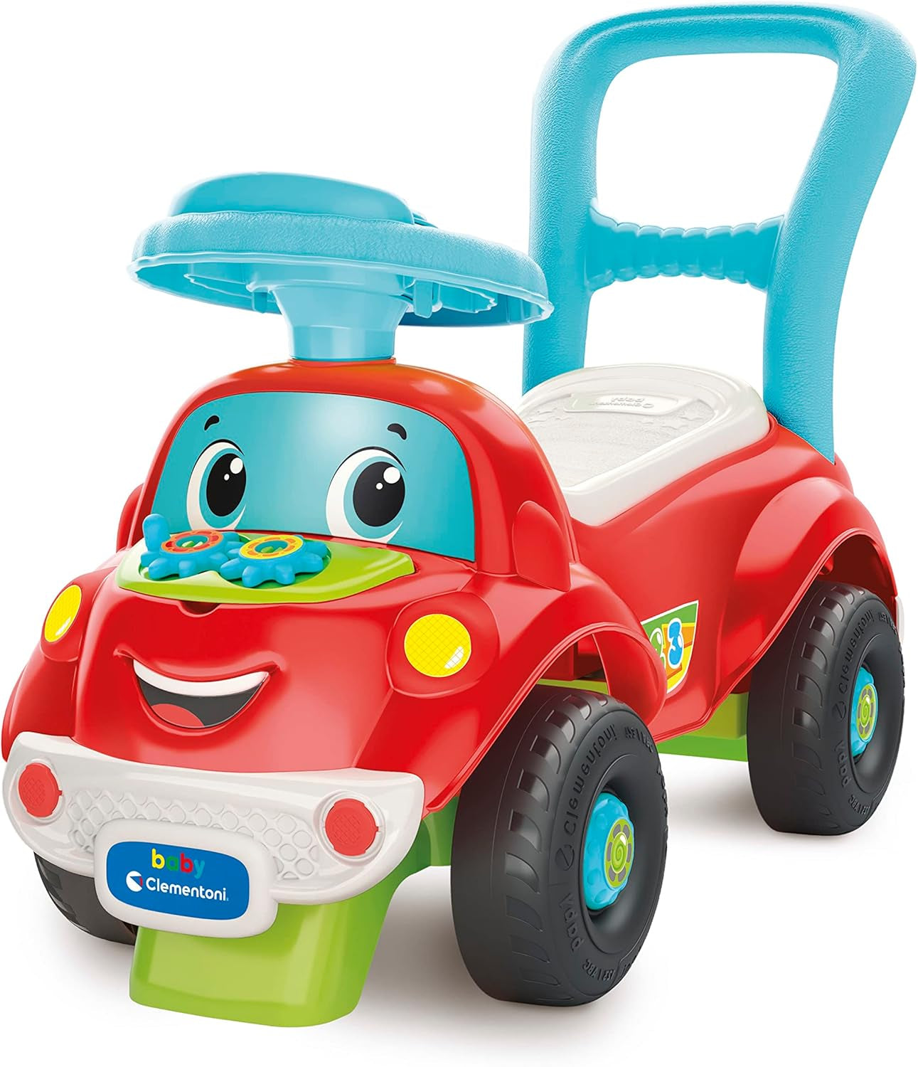 Clementoni – 17747 – Nicolò Go Go 3 in 1 – Reitauto, elektronischer Lernlautsprecher, erste Schritte, Lichter und Geräusche, Spiel für 1-Jährige – Made in Italy Spielzeug Bebe Naty Shop Standardtitel