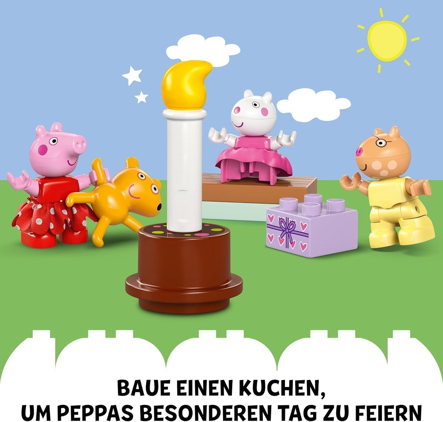 LEGO DUPLO Peppas Geburtstagshaus: Kreatives 3-Figuren-Spielzeug, Bau- und Umbauspielzeughaus für 2-Jährige, Jungen und Mädchen, fördert die Geschicklichkeit 10433 Bausets Besuchen Sie den LEGO-Store