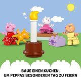 LEGO DUPLO Peppas Geburtstagshaus: Kreatives 3-Figuren-Spielzeug, Bau- und Umbauspielzeughaus für 2-Jährige, Jungen und Mädchen, fördert die Geschicklichkeit 10433 Bausets Besuchen Sie den LEGO-Store