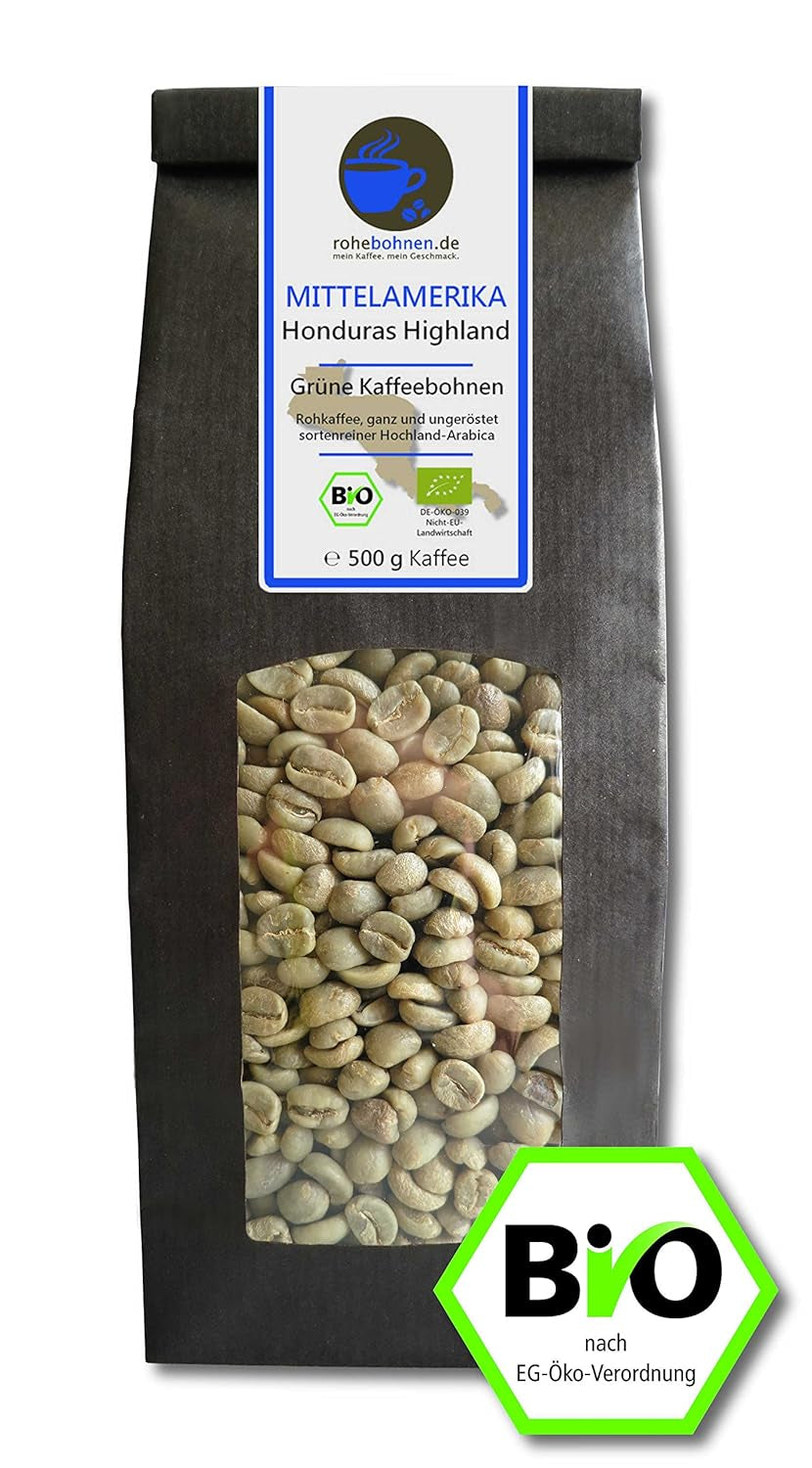 Rohkaffee – Bio-Rohkaffee aus Äthiopien, Java, Honduras (reduzierte Packung grüne Kaffeebohnen 3x500 g) – GMP-zertifiziert