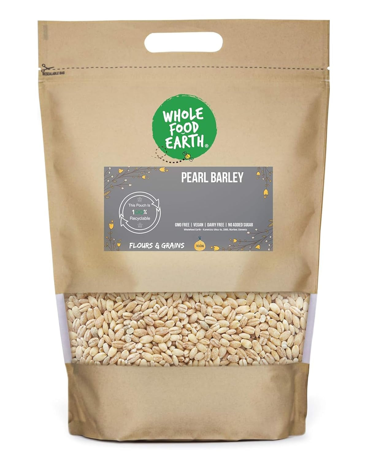 Wholefood Earth Graupen – gentechnikfrei – vegan – milchfrei – ohne Zuckerzusatz, 2 kg