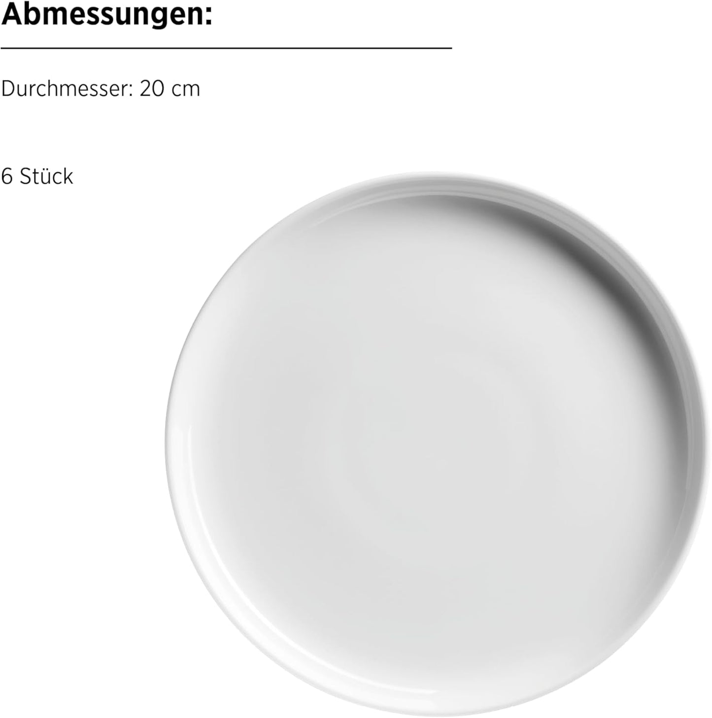MÄSER, Serie Navina, Geschirrset für 6 Personen, weißes Porzellangeschirr, zeitlos, Porzellan, weiß