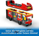 LEGO City Doppeldeckerbus, Doppeldecker-Spielzeugbus, Fahrzeugset für Mädchen und Jungen ab 7 Jahren, enthält 5 Figuren, darunter ein Baby im Kinderwagen 60407 Bausets Besuchen Sie den LEGO-Store