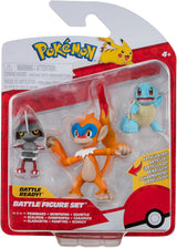 Pokémon PKW3057 Kampffiguren-Set – Piepi, Tanhel, Lauchzelot. Actionfiguren Naty Shop Gladiantri, Schiggy, Panpyro