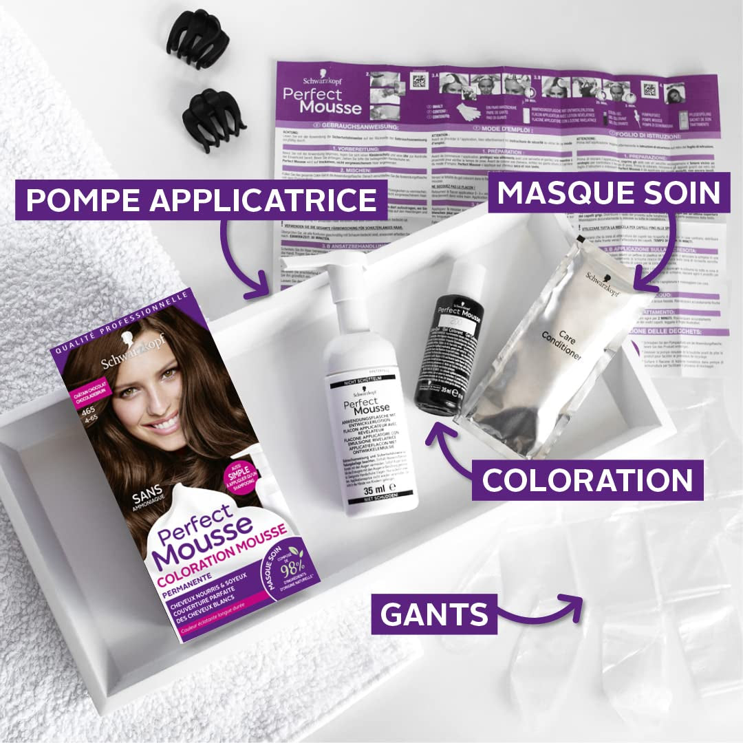 Perfect Mousse Permanent Coloring Mousse, 668 Hasellnuss Haarfärbemittel Naty Shop