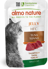 Almo Nature HFC Jelly Nassfutter für Katzen – mit Thunfisch, 24er Packung (24 x 55 g)