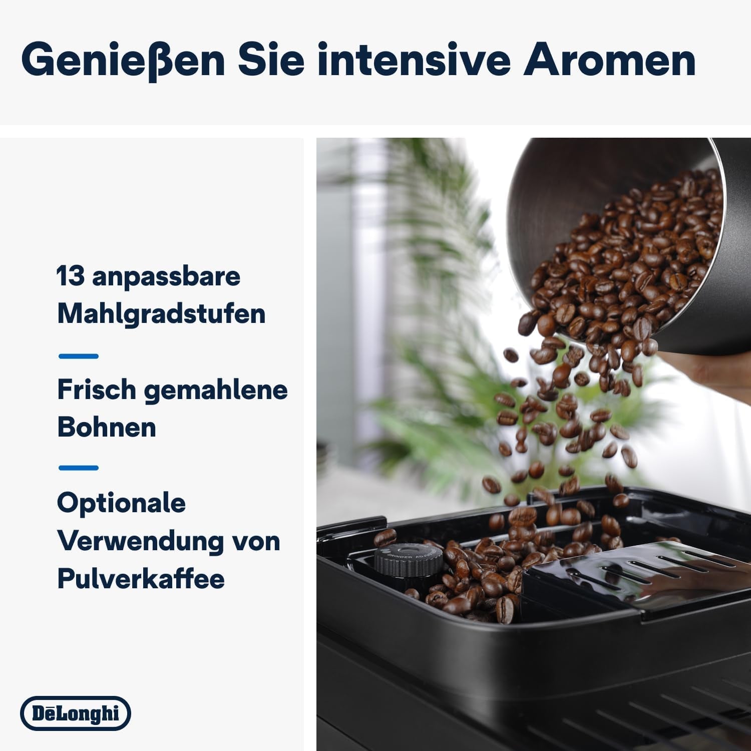 De'Longhi Magnifica Evo Next - Perfetto Vollautomatische Espressomaschine mit LatteCrema Milchaufschäumer, 13 One-Touch-Getränke, Kaffee- und Cappuccino-Zubereiter, Farb-Touchscreen, Titan (ECAM312.80.TB)