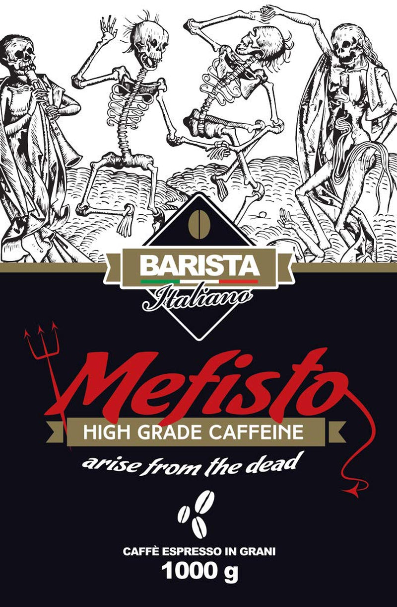 🔱 Mephisto – Extrem starker Kaffee 🔱 1 kg Kaffeebohnen 🔱 Kaffee mit hohem Koffeingehalt 🔱 Robustes Premium