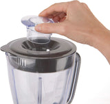 BLACK+DECKER Standmixer | 500W | 2 Geschwindigkeiten | Pulsfunktion | Glaskrug | 1,5L | Edelstahlmesser mit 4 Klingen | Herausnehmbar und leicht zu reinigen | Weiß Und Grau Kitchen Naty Shop