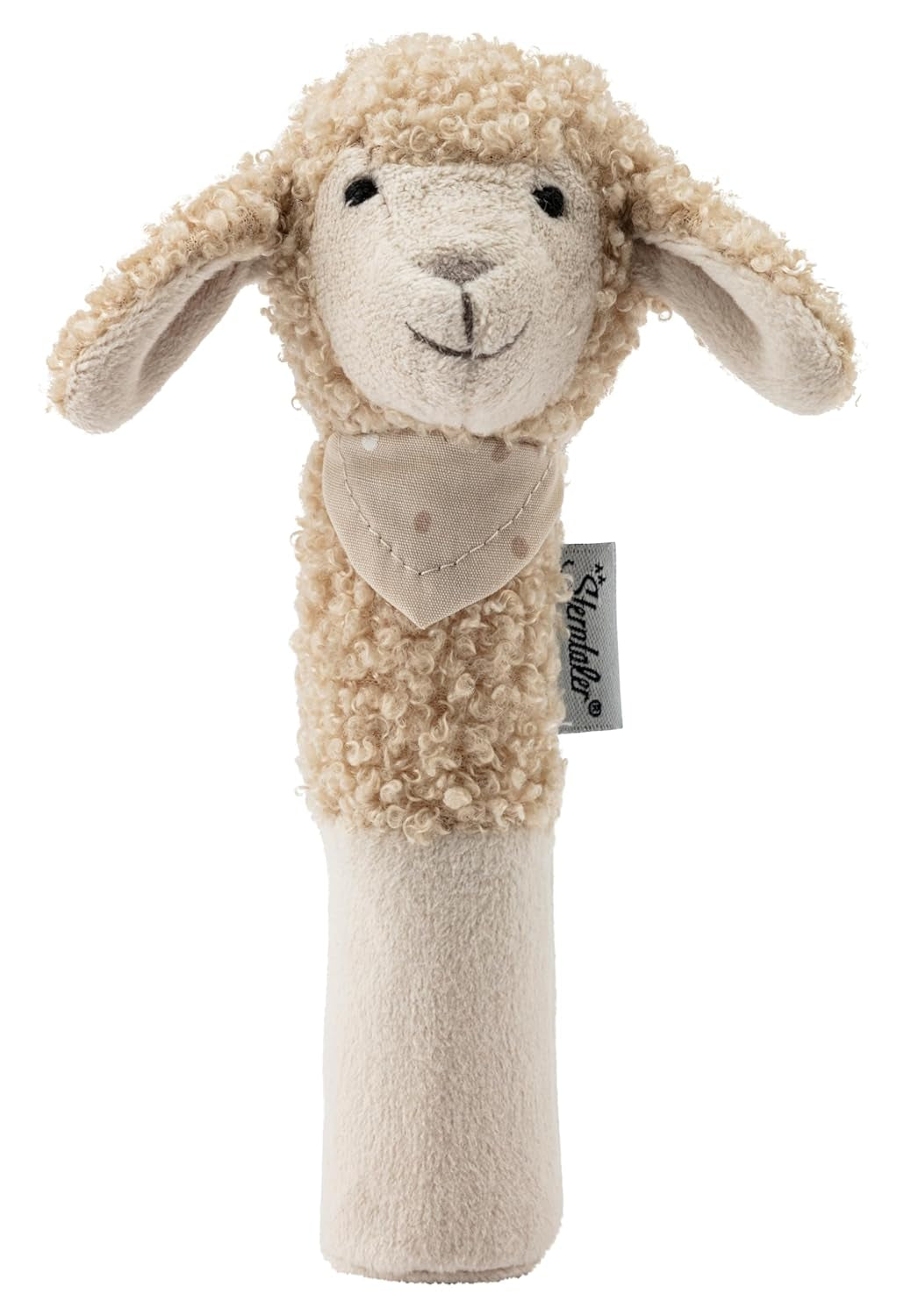 Sterntaler Baby Quietsche Schaf Flocke - Babyspielzeug aus weichen Stoffen - Baby Greifling - Erste Fang- und Spielversuche, sandfarben Bebe Toys Naty Shop