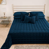 PETTI Artigiani Italiani – Einzelbettbezug, doppelseitige Bettdecke, Federbettdecke, Mitternachtsblau, Weiß, 100 % Made in Italy. Bettdecken und Steppdecken Naty Shop Blue Una Piazza E Mezza