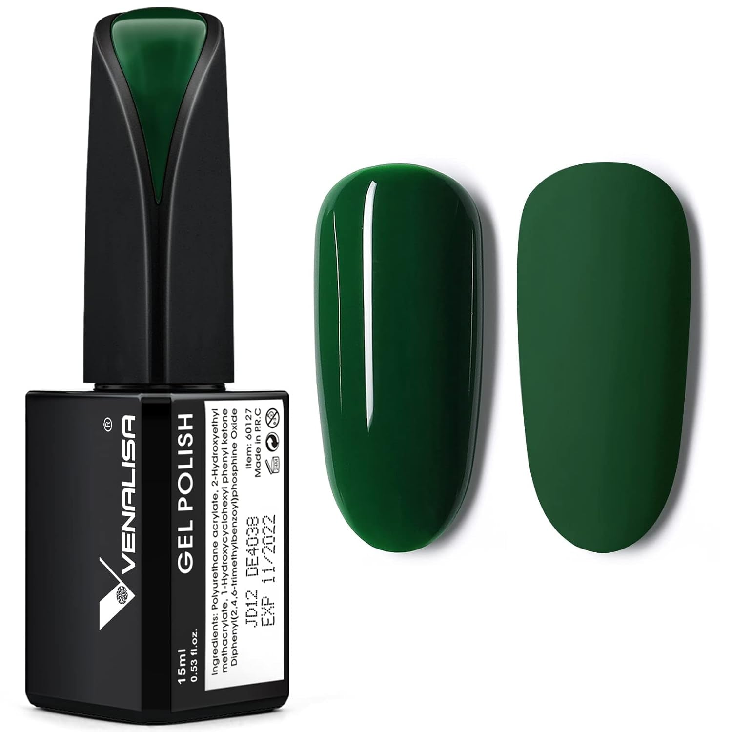 VENALISA Korallenorange UV-Nagellack, 15 ml, Gel-Nagellack für UV-Nagellampe, transparente Korallenorange-Gel-Nagellackmodelle für DIY-Nageldesign