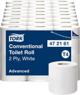 Toilettenpapier Tork Small Roll White T4, Advanced, 2-lagig, 48 × 200 Blatt, 472161