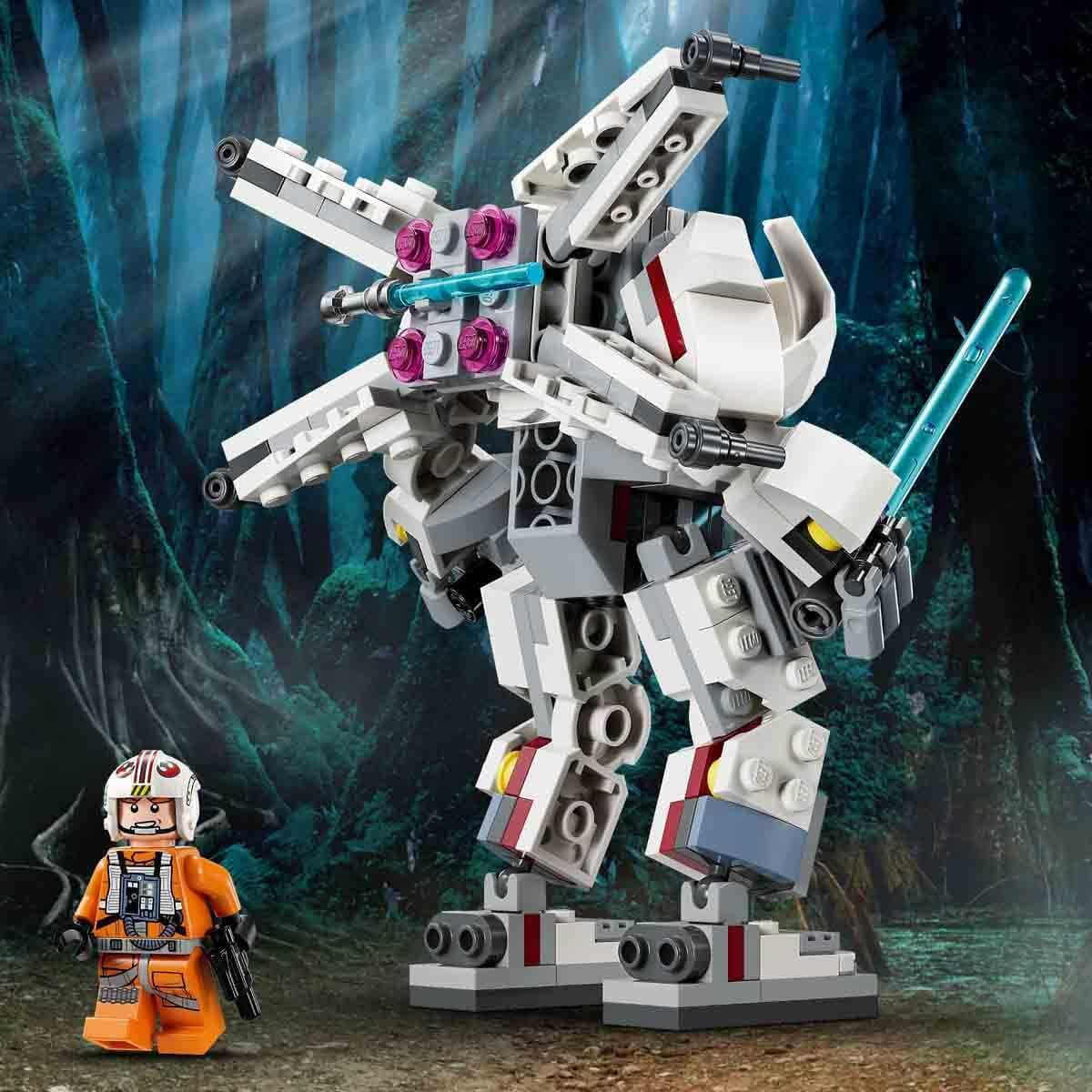 LEGO Star Wars Luke Skywalkers X-Wing Mech, Spielzeugsteine zum Sammeln, Action-Abenteuer, Geschenkidee für kreative Jungen und Mädchen ab 6 Jahren. 75390 Bausets Besuchen Sie den LEGO-Store