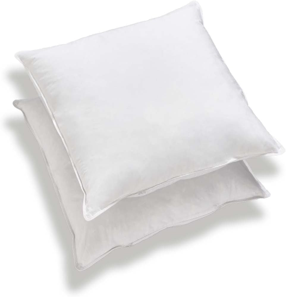 Bleu Câlin Set mit 2 rechteckigen Anti-Milben- und antibakteriellen Kissen, flauschiger Komfort, T 60 x 60 cm, 100 % Baumwolle, perfektes Hygiene-Sortiment Naty Shop Standard-Kissen