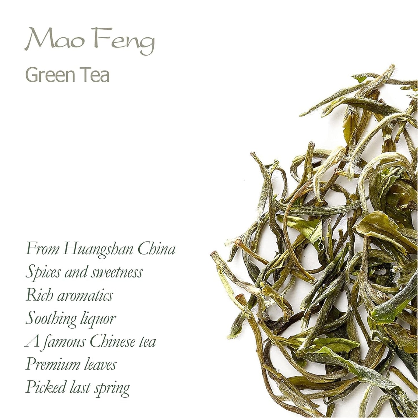 Mao Feng Huangshan Grüner Tee – Berühmter chinesischer Tee aus Huang Shang – Maofeng Yellow Mountains Grüner Teeblätter China Mao Feng Tee Bio-Grüner Tee Chinesischer Grüner Tee Grüner Tee