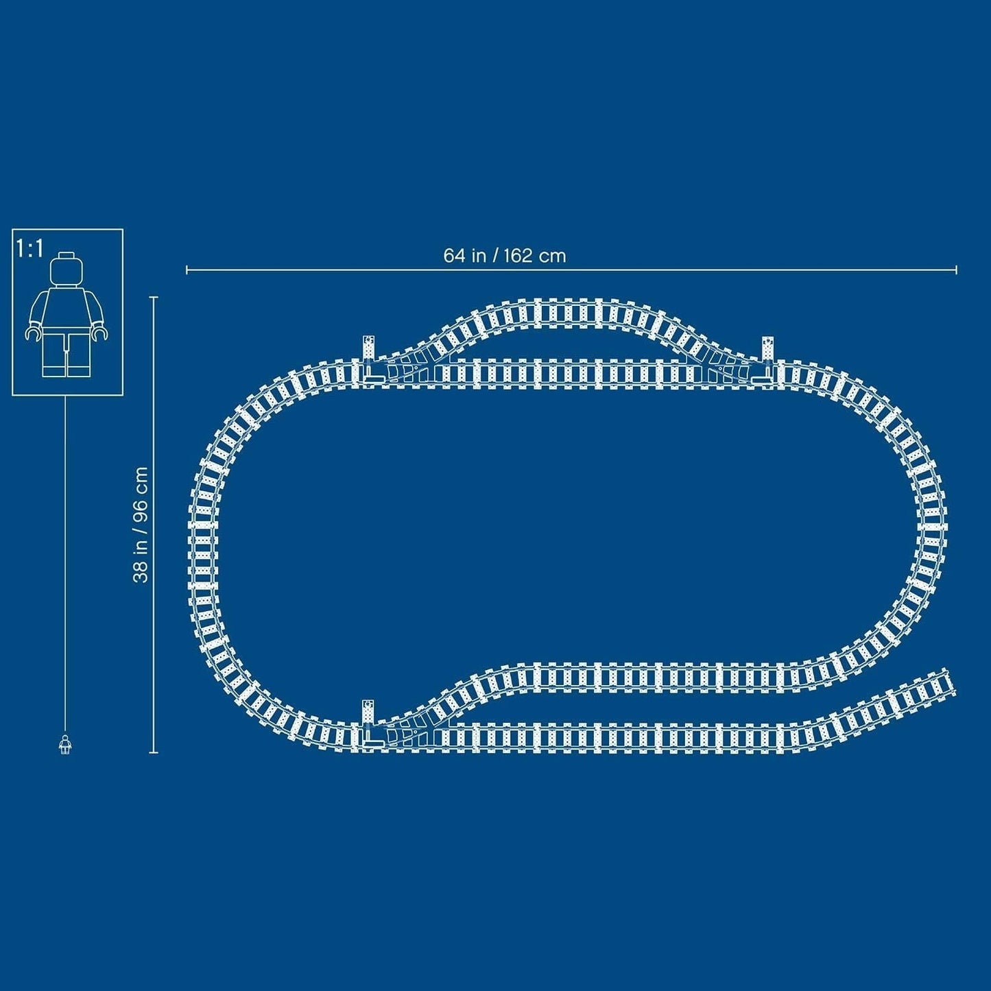 LEGO 60205 City Tracks, 20-teiliges Erweiterungsset für Kinder, Jungen und Mädchen, Spielzeugset, Bausets