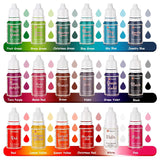 Flüssiges Lebensmittelfarbset, 18 Farben x 10 ml, hochkonzentrierte Lebensmittelfarbe zum Backen von Kuchen, Keksen, Macarons, Kuchendekoration, Ostereiern, Fondant, Teig, DIY-Schleim, Seifen, Backzubehör