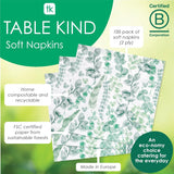 Talking Tables Table Kind Einwegservietten, weiche Papierservietten, grüne Blätter, für Hochzeit oder den täglichen Gebrauch, umweltfreundlich, kompostierbar, recycelbar, hergestellt in EU 2