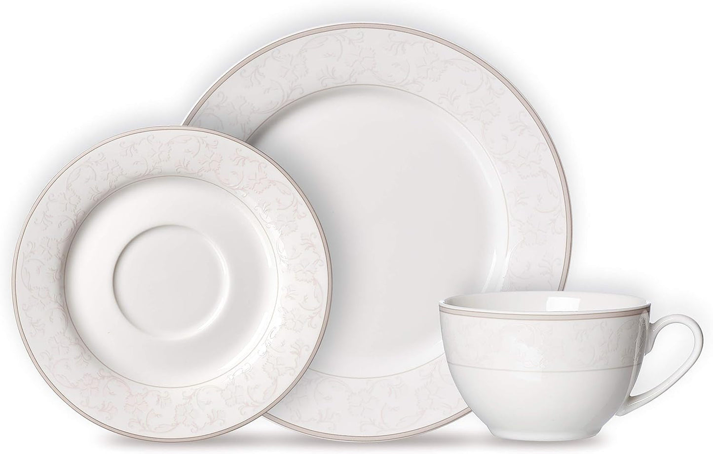 Ritzenhoff & Breker Isabella Kaffeeservice, 18-teilig, feines Porzellan, weiß mit Ornamenten, 37 x 26 x 25 cm