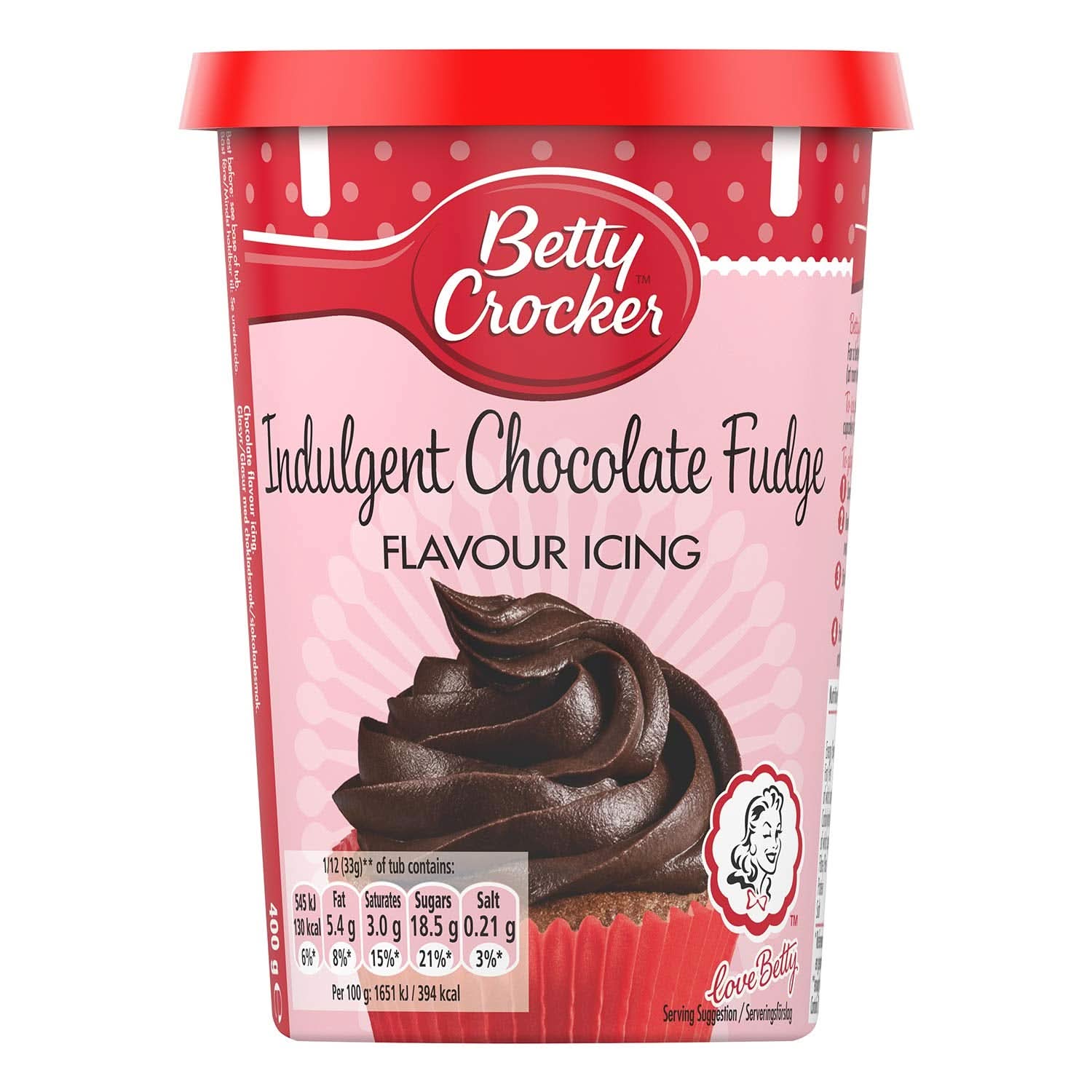 Betty Crocker, Kuchenglasur mit Schokolade und Karamell, 400 Gramm Glasuren und Dekor Naty Shop