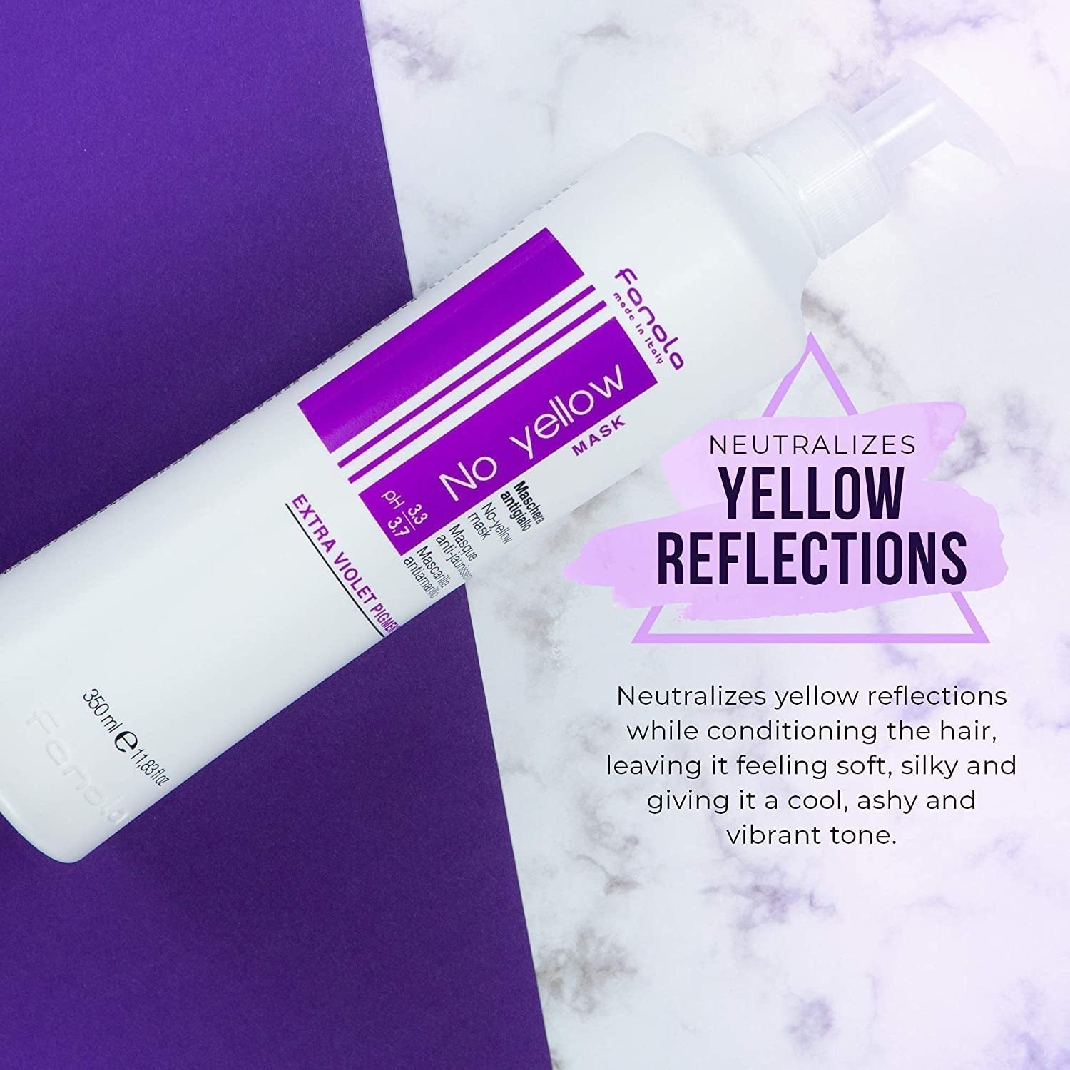 Fanola No Yellow Mask – Pflegekur, 1 Liter Naty Shop Haarmaske
