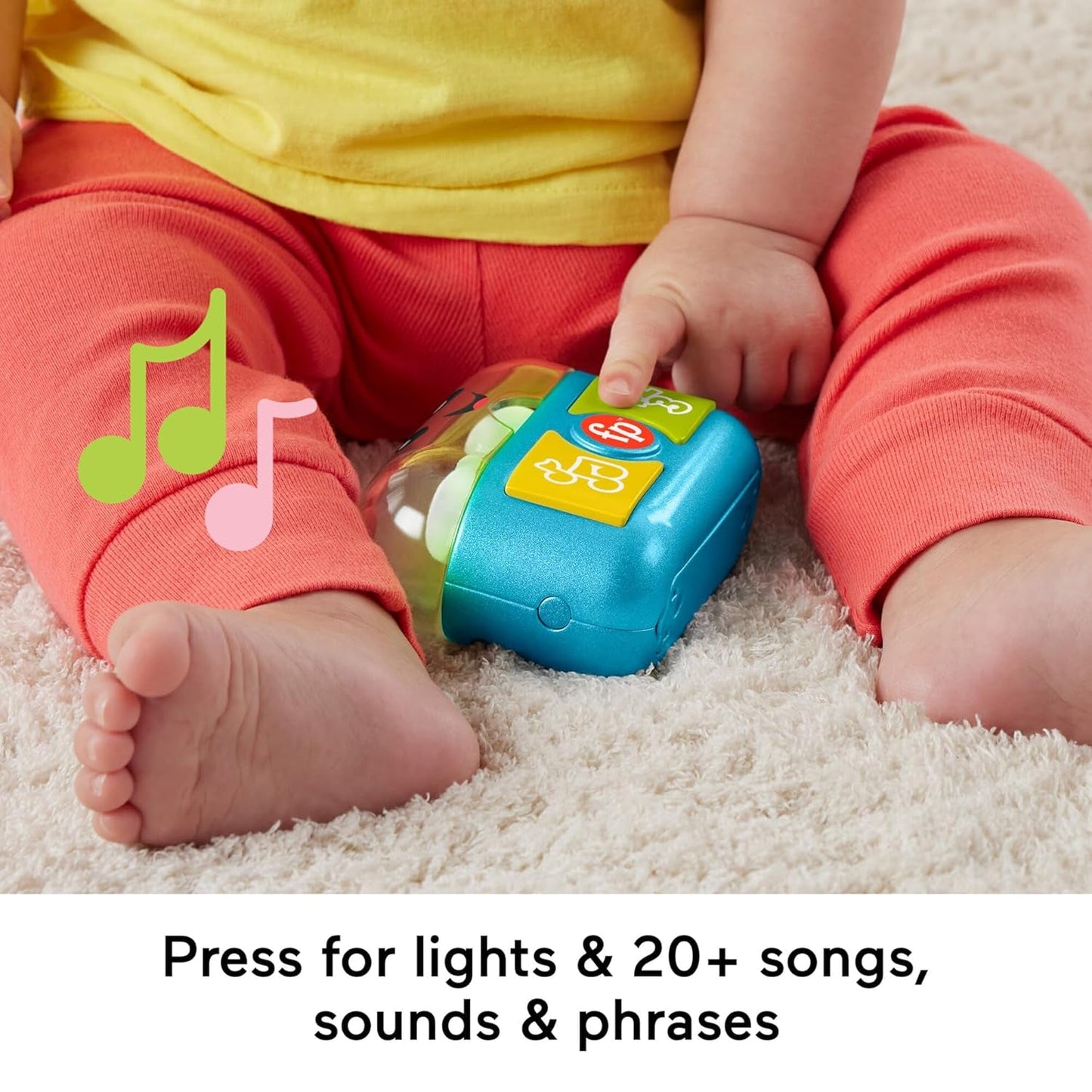 FISHER-PRICE Spaß beim Lernen und Spielen mit Spiel-Ohrstöpseln – Interaktive Ohrstöpsel mit lustigen Lichtern, Lernliedern und feinmotorischen Aktivitäten, über 20 Lieder und Sätze, ab 6 Monaten, HWY45 Babyspielzeug Naty Shop
