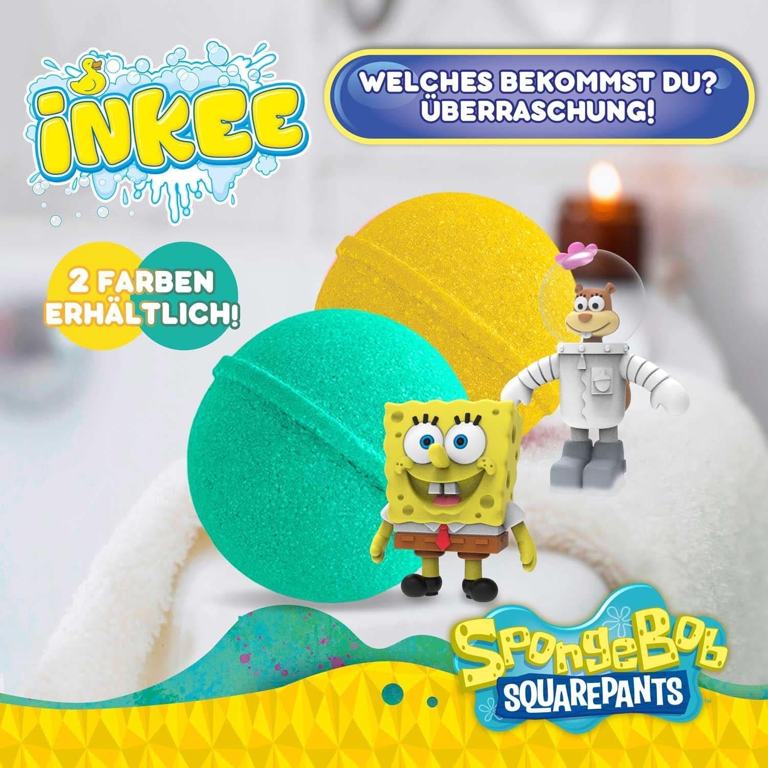 INKEE Spongebob Surprise Kinderbadebombe Spongebob Schwammkopf Sammlerstück 80 Gramm Naty Shop