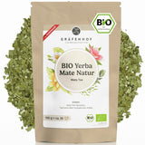 Bio-Yerba-Mate-Tee, das Original, 1 kg loser Mate-Tee, hoher Koffeingehalt, ungeröstet, luftgetrocknet, im Labor getestete Mate-Blätter, verpackt in Deutschland, Premium-Qualität von Gräfenhof