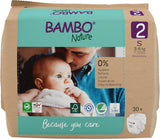 Bambo Nature Babywindeln, Größe 1 (2–4 kg), 132 Stück Monatsbox | Premium-Windeln mit verbessertem Auslaufschutz | Ultimativer Komfort und Freiheit für Neugeborene | Dermatologisch getestete Windeln